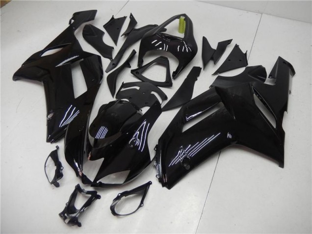 Brillante Negro Kits Carenado Moto Kawasaki ZX6R 07-08 Brillante Negro Kits Carenado Moto Kawasaki ZX6R 07-08