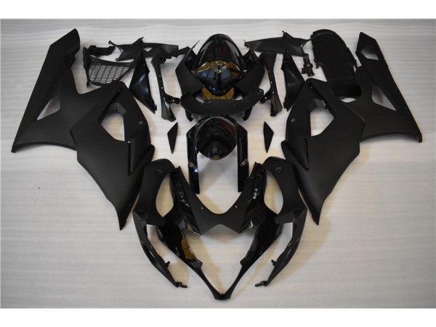 Brillante Negro Mate Carenado Moto Suzuki GSXR 1000 K5 05-06 Brillante Negro Mate Carenado Moto Suzuki GSXR 1000 K5 05-06