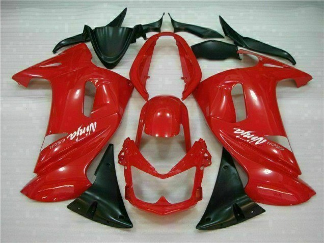 Brillante Rojo Carenado Moto Kawasaki EX650 06-08 Brillante Rojo Carenado Moto Kawasaki EX650 06-08
