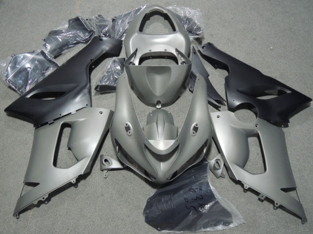 Gris Negro Carenado Moto Kawasaki ZX6R 05-06 Gris Negro Carenado Moto Kawasaki ZX6R 05-06