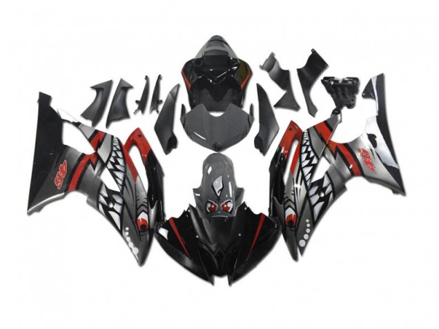 Gris Rojo Tiburón Carenado Moto Yamaha R6 08-16 Gris Rojo Tiburón Carenado Moto Yamaha R6 08-16