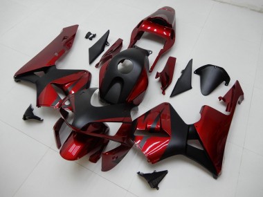Compra Carenados Moto Honda CBR600RR 2003-2004 - Rojo Negro Mate Raya