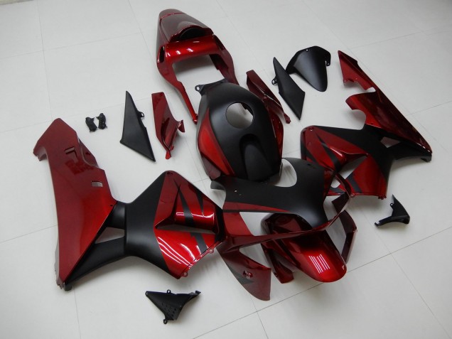 Compra Carenados Moto Honda CBR600RR 2003-2004 - Rojo Negro Mate Raya