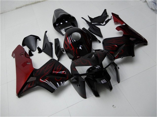 Compra Kits Carenado Moto Honda CBR600RR 2005-2006 - Negro Brillante Rojo Llama