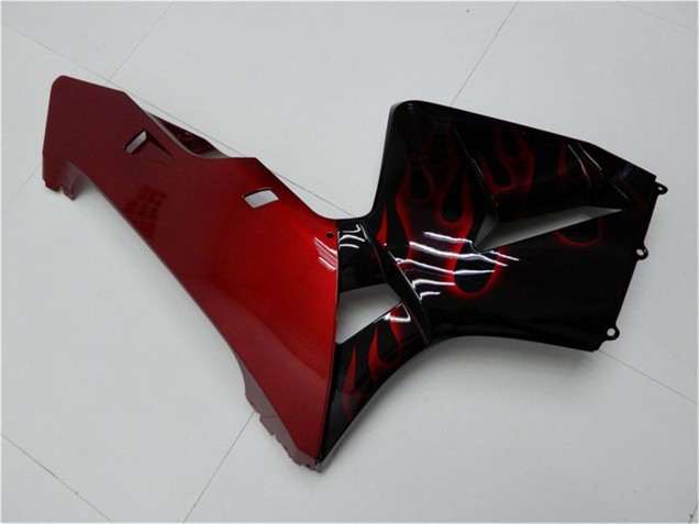 Compra Kits Carenado Moto Honda CBR600RR 2005-2006 - Negro Brillante Rojo Llama