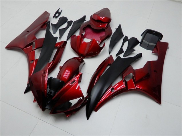 Compra Kits Carenado Moto Yamaha YZF R6 2006-2007 - Rojo Negro Mate