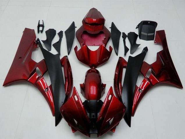 Compra Kits Carenado Moto Yamaha YZF R6 2006-2007 - Rojo Negro Mate