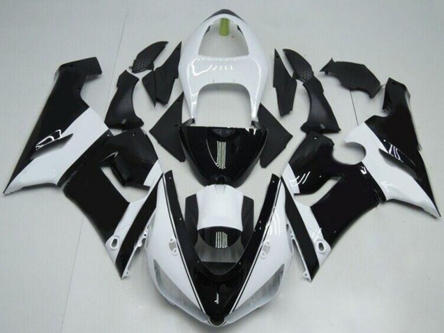 Compra Carenados Moto Kawasaki ZX6R 2005-2006 - Blanco Negro Brillante