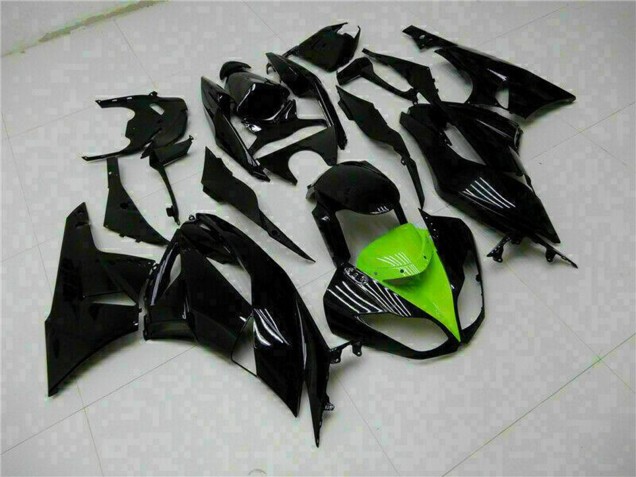 Compra Carenados Moto Kawasaki ZX6R 2009-2012 - Negro Brillante Verde