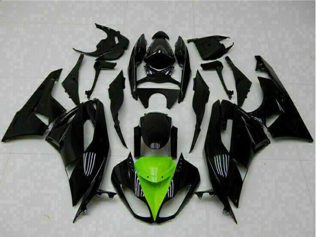 Compra Carenados Moto Kawasaki ZX6R 2009-2012 - Negro Brillante Verde