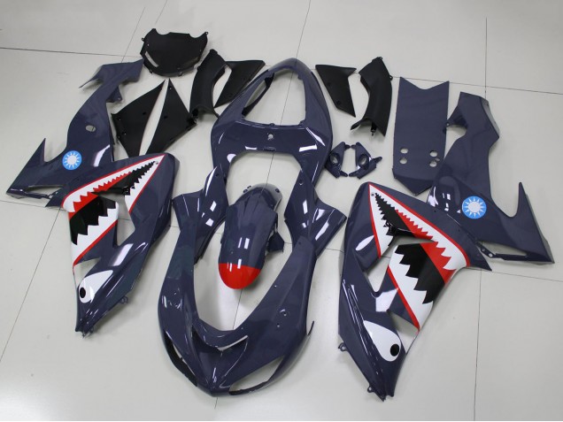 Compra Carenados Moto Kawasaki ZX10R 2006-2007 - Gris Blanco Rojo Tiburón