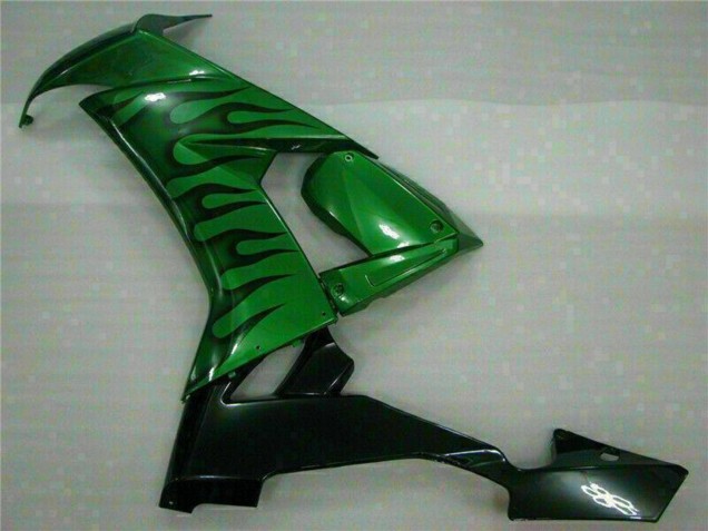Compra Carenados Moto Kawasaki ZX10R 2008-2010 - Negro Brillante Verde Llama