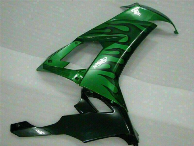 Compra Carenados Moto Kawasaki ZX10R 2008-2010 - Negro Brillante Verde Llama