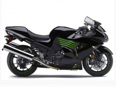Compra Carenados Moto Kawasaki ZX14R ZZR1400 2006-2011 - Negro Brillante Verde