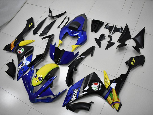 Compra Carenados Moto Yamaha YZF R1 2007-2008 - Azul Amarillo Negro Tiburón