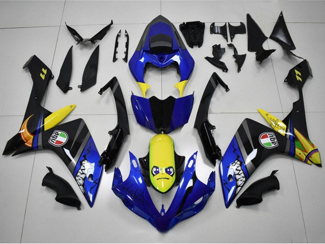 Compra Carenados Moto Yamaha YZF R1 2007-2008 - Azul Amarillo Negro Tiburón