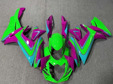 Compra Carenados Moto Suzuki GSXR 600 / GSXR 750 2011-2024 - Verde Magenta Azul Claro
