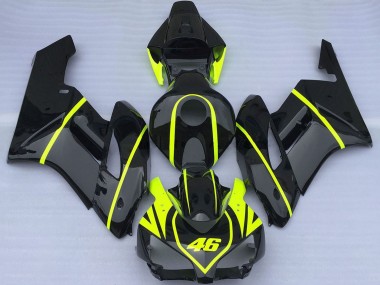 Compra Carenados Moto Honda CBR1000RR 2004-2005 - Negro Brillante Alta Visibilidad Amarillo 46