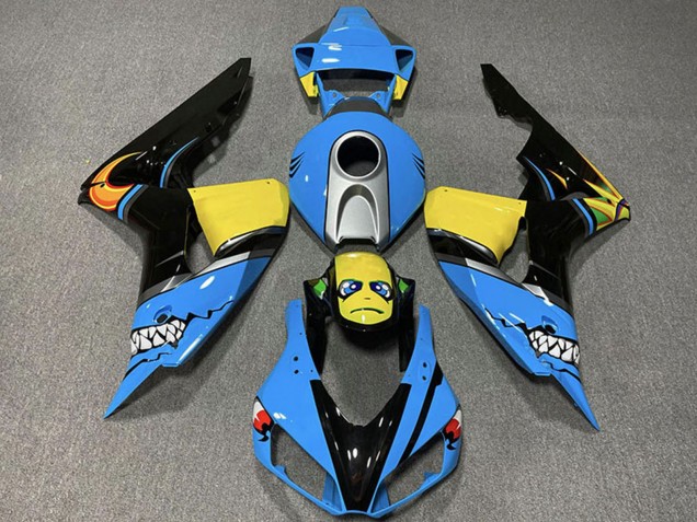 Compra Carenados Moto Honda CBR1000RR 2006-2007 - Azul Claro Amarillo Plata Negro Brillante Tiburón