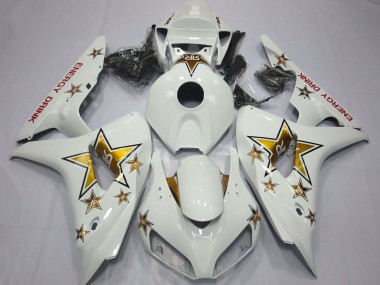 Compra Carenados Moto Honda CBR1000RR 2006-2007 - Blanco Oro Estrella Energy Drink