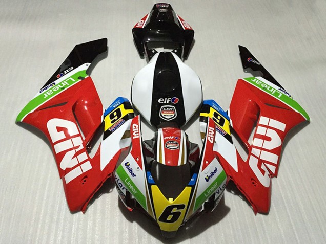 Compra Carenados Moto Honda CBR1000RR 2004-2005 - Blanco Rojo Verde Amarillo Negro Brillante Givi 6