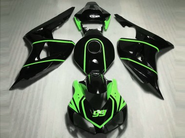 Compra Carenados Moto Honda CBR1000RR 2006-2007 - Negro Brillante Alta Visibilidad Verde