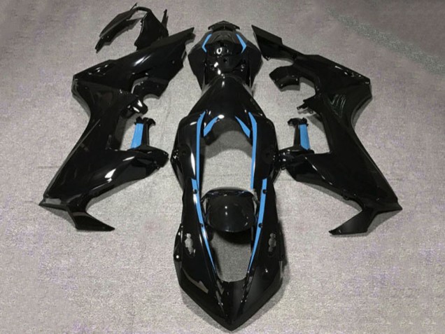Compra Carenados Moto Honda CBR1000RR 2017-2024 - Negro Brillante Azul Claro Línea