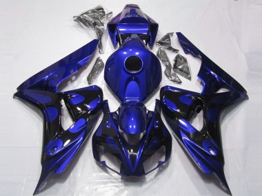 Compra Carenados Moto Honda CBR1000RR 2006-2007 - Azul Negro Brillante Llama