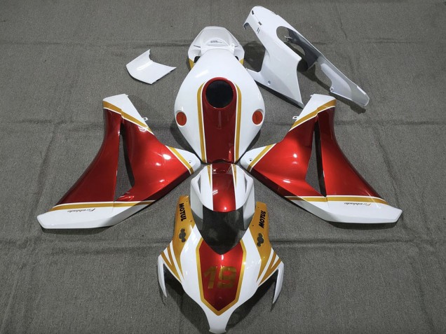 Compra Carenados Moto Honda CBR1000RR 2008-2011 - Blanco Rojo Oro