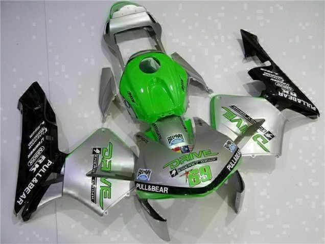 Compra Carenado Moto Honda CBR600RR 2003-2004 - Plata Verde Negro Brillante