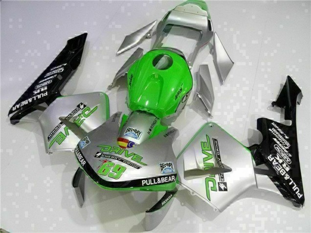 Compra Carenado Moto Honda CBR600RR 2003-2004 - Plata Verde Negro Brillante