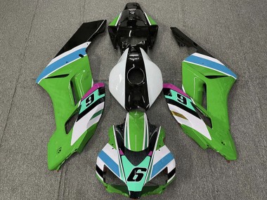 Compra Carenados Moto Honda CBR1000RR 2004-2005 - Blanco Verde Azul Negro Brillante 6