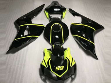 Compra Carenados Moto Honda CBR1000RR 2006-2007 - Negro Brillante Alta Visibilidad Amarillo 99