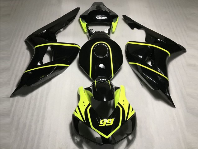 Compra Carenados Moto Honda CBR1000RR 2006-2007 - Negro Brillante Alta Visibilidad Amarillo 99
