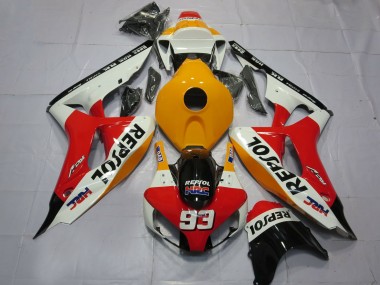 Compra Carenados Moto Honda CBR1000RR 2006-2007 - Naranja Blanco Rojo Negro Brillante Repsol HRC 93
