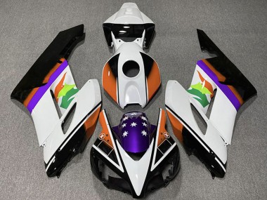 Compra Carenados Moto Honda CBR1000RR 2004-2005 - Blanco Naranja Púrpura Negro Brillante Estrella
