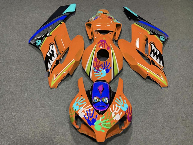 Compra Carenados Moto Honda CBR1000RR 2004-2005 - Naranja Azul Negro Tiburón