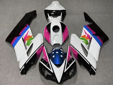 Compra Carenados Moto Honda CBR1000RR 2004-2005 - Blanco Rosa Azul Negro Brillante Estrella