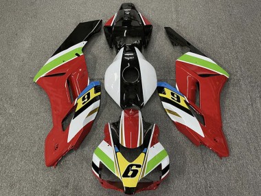 Compra Carenados Moto Honda CBR1000RR 2004-2005 - Blanco Rojo Verde Amarillo Negro Brillante 6