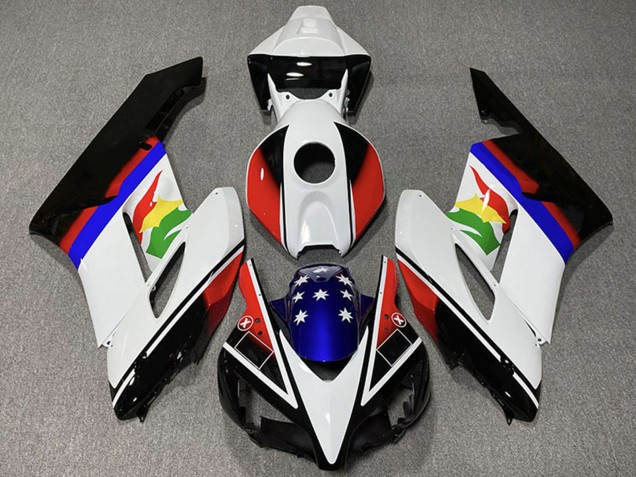 Compra Carenados Moto Honda CBR1000RR 2004-2005 - Blanco Rojo Azul Negro Brillante Estrella