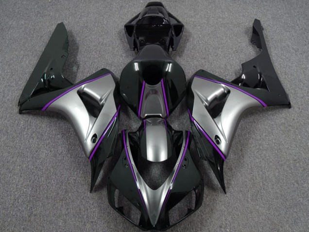Compra Carenados Moto Honda CBR1000RR 2006-2007 - Plata Púrpura Negro Brillante Pinstripe