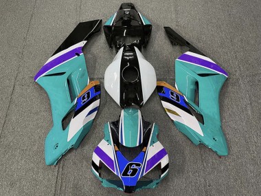 Compra Carenados Moto Honda CBR1000RR 2004-2005 - Blanco Azul Verdoso Púrpura Negro 6