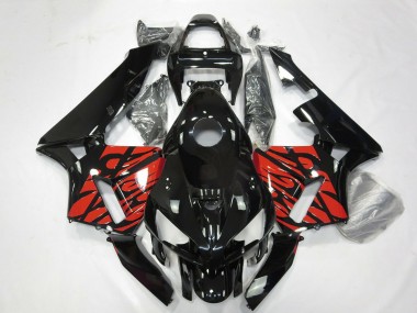 Compra Carenados Moto Honda CBR600RR 2005-2006 - Negro Brillante Tribal Rojo