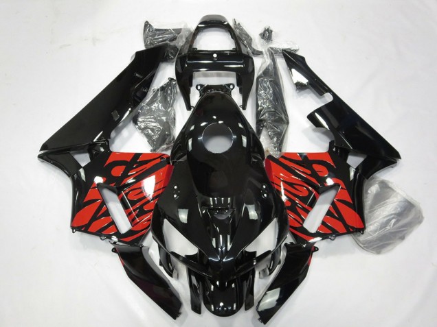 Compra Carenados Moto Honda CBR600RR 2005-2006 - Negro Brillante Tribal Rojo
