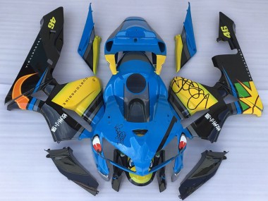 Compra Carenados Moto Honda CBR600RR 2005-2006 - Azul Amarillo Negro Tiburón
