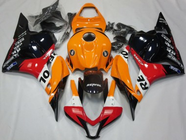 Compra Carenado Moto Honda CBR600RR 2009-2012 - Naranja Blanco Rojo Negro Brillante Repsol