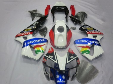 Compra Kits Carenado Moto Honda CBR600RR 2003-2004 - Blanco Rojo Azul Negro Brillante EuroBet