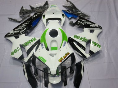 Compra Carenados Moto Honda CBR600RR 2005-2006 - Blanco Verde Negro Brillante HannSpree