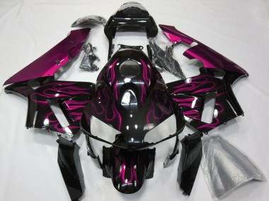 Compra Carenado Moto Honda CBR600RR 2003-2004 - Negro Brillante Púrpura Llama