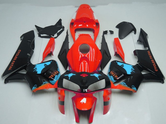 Compra Carenados Moto Honda CBR600RR 2005-2006 - Rojo Azul Claro Negro Splatter
